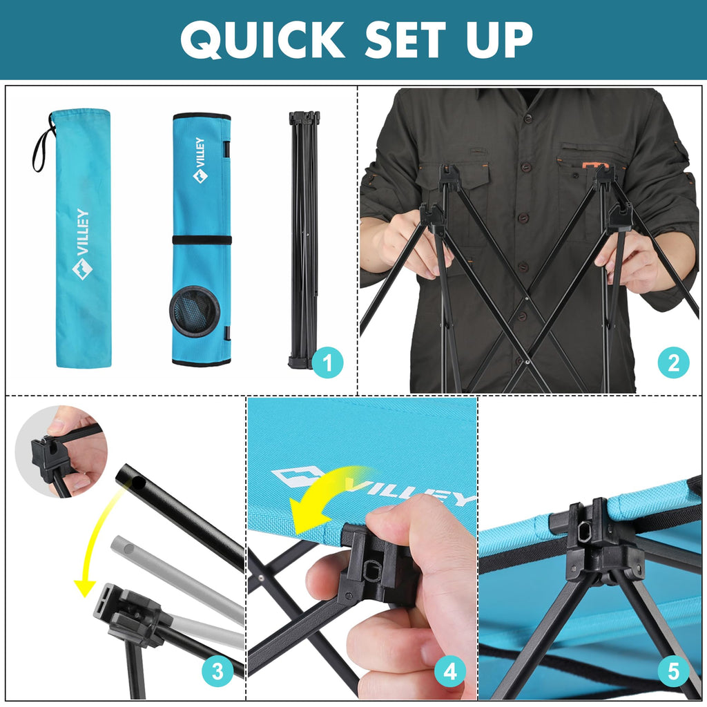 Folding Camping Table with 2 Cup Holders Y3590