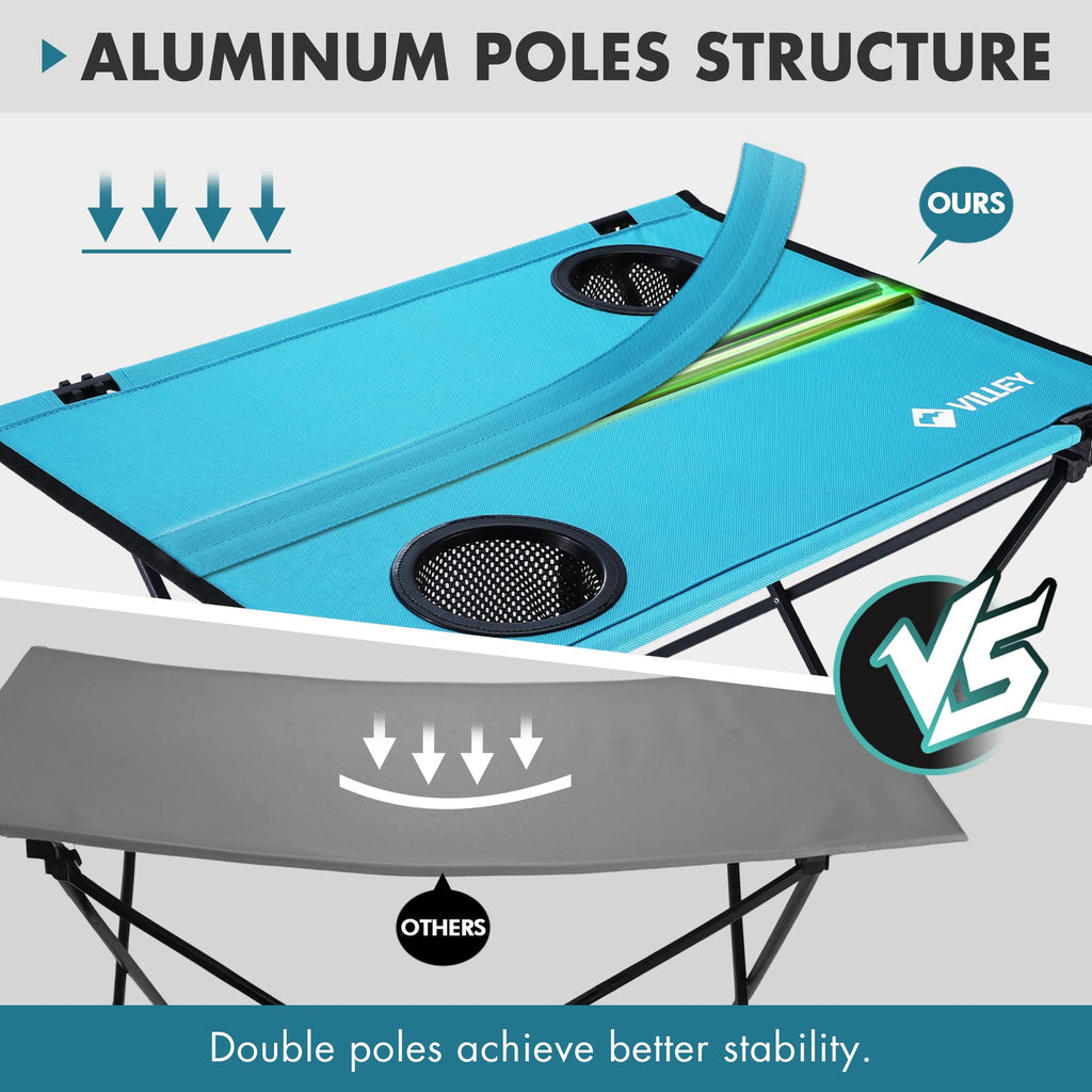 Folding Camping Table with 2 Cup Holders Y3590