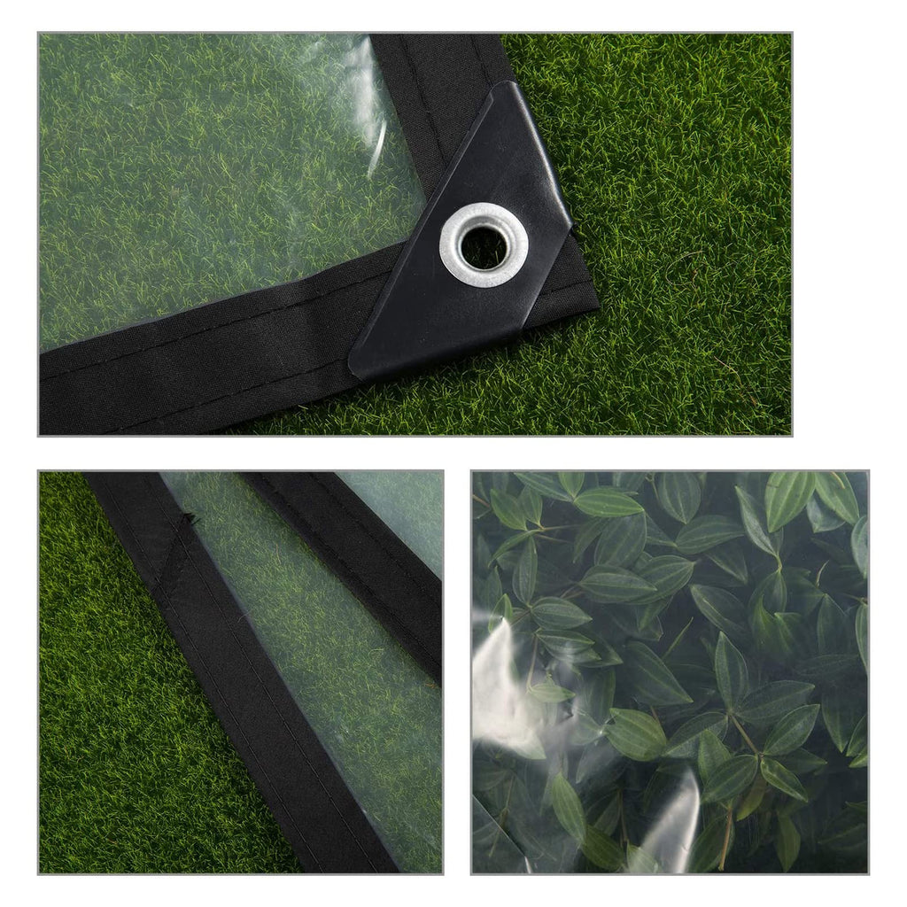 3x3ft Heavy Duty Waterproof Clear Poly Tarp with Grommets R999