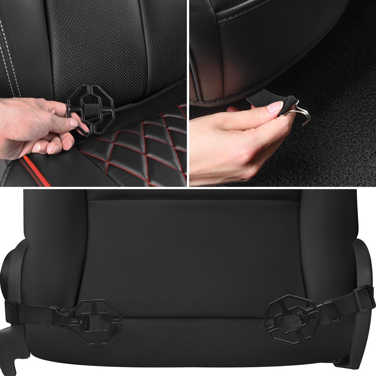 2 Pack Leather Front Car Seat Covers U832055
