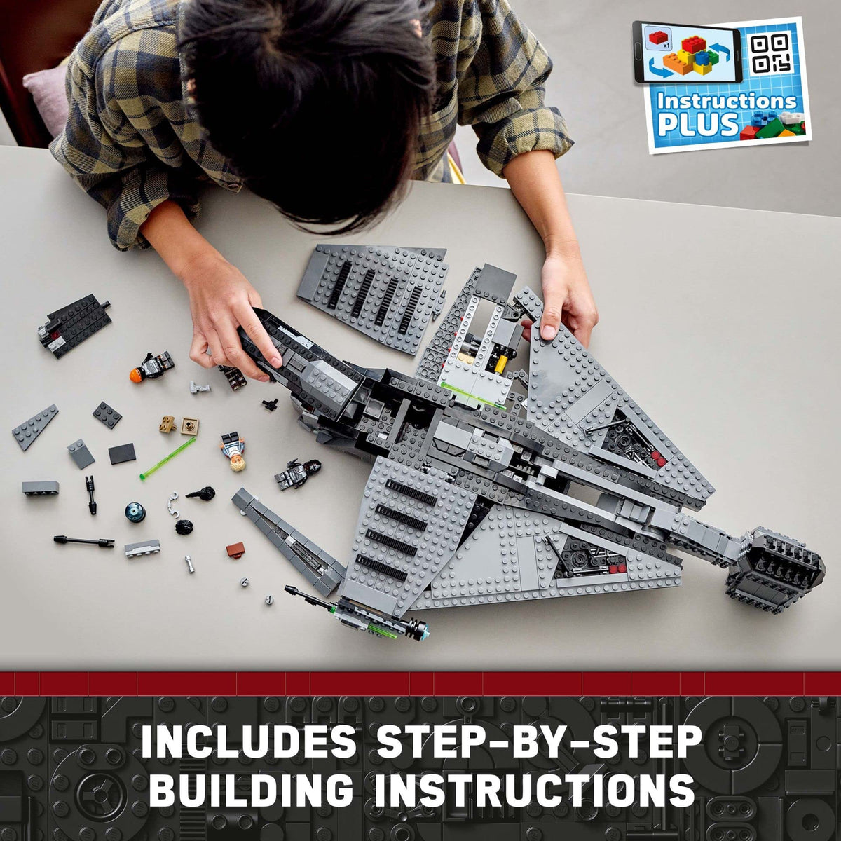 Buildable Toy Starship with Minifigure and Droid Figure P767