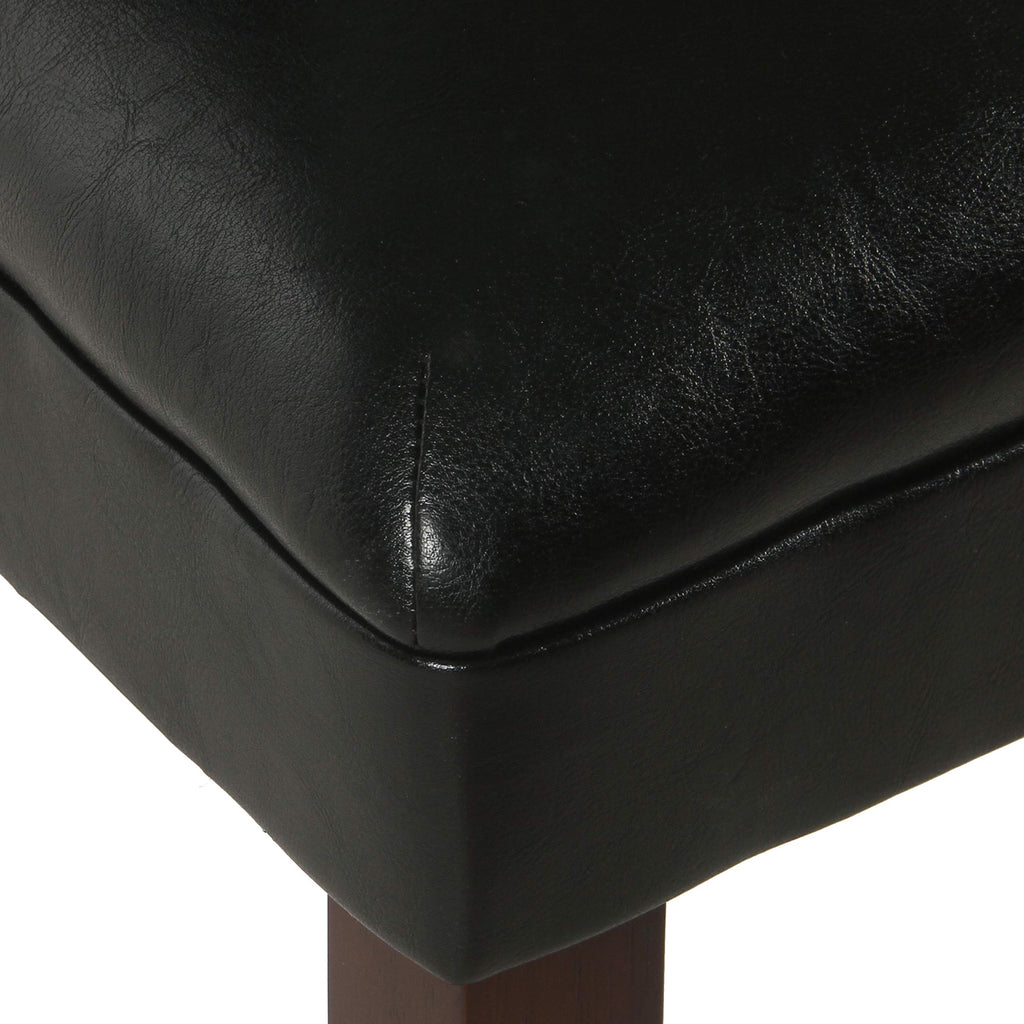 Black Faux Leather Dining Chair Set of 2 B784