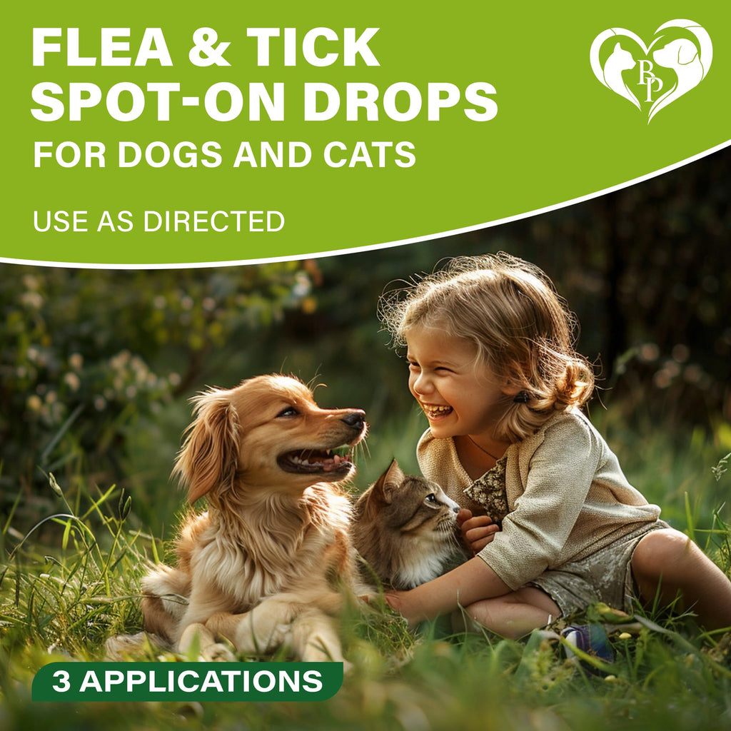 Flea & Tick Spot-On Drops for Dogs and Cats 3 Supply Pack V886531