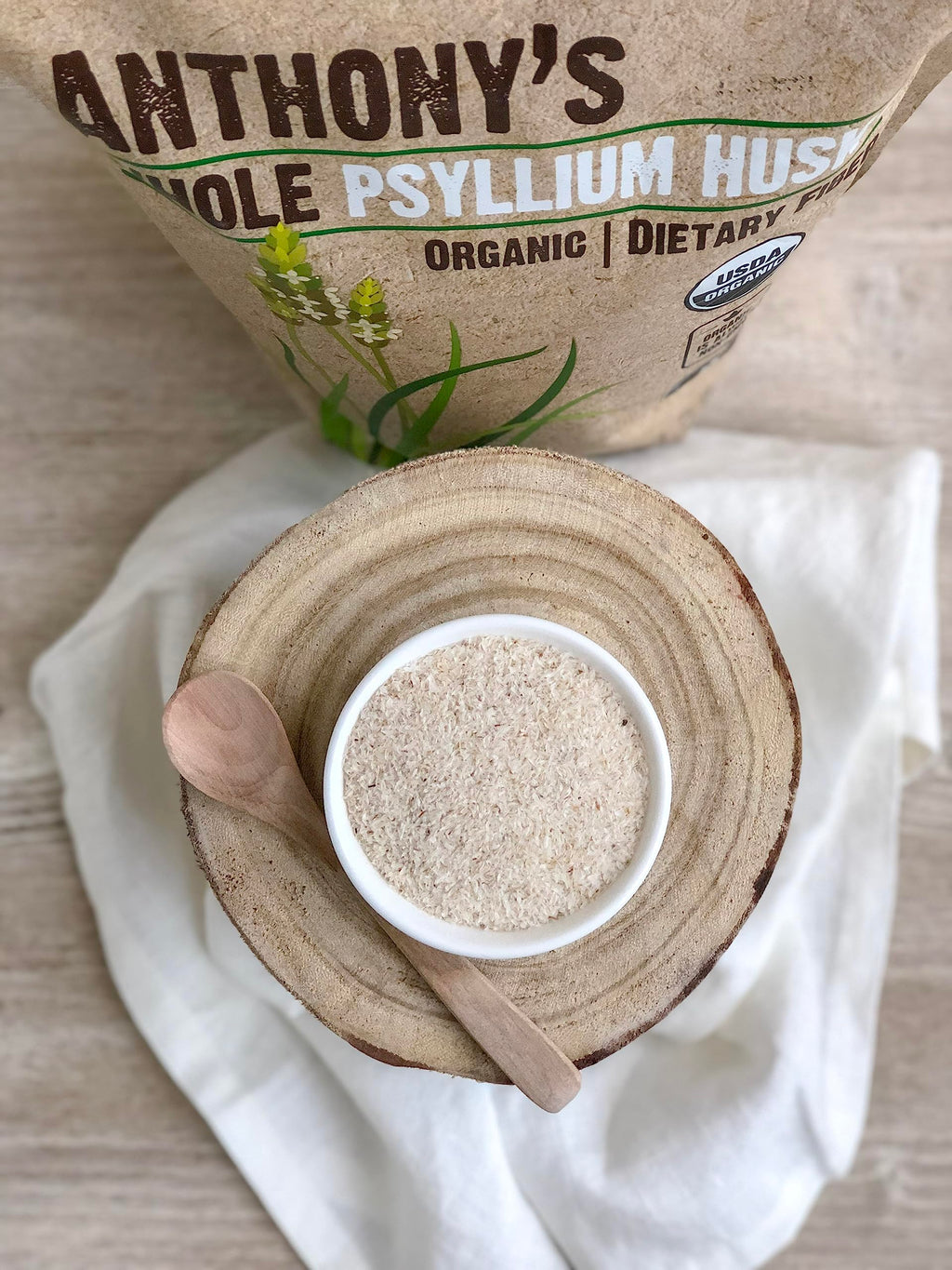 Organic Whole Psyllium Husks, 1.5 lb, Gluten Free X154