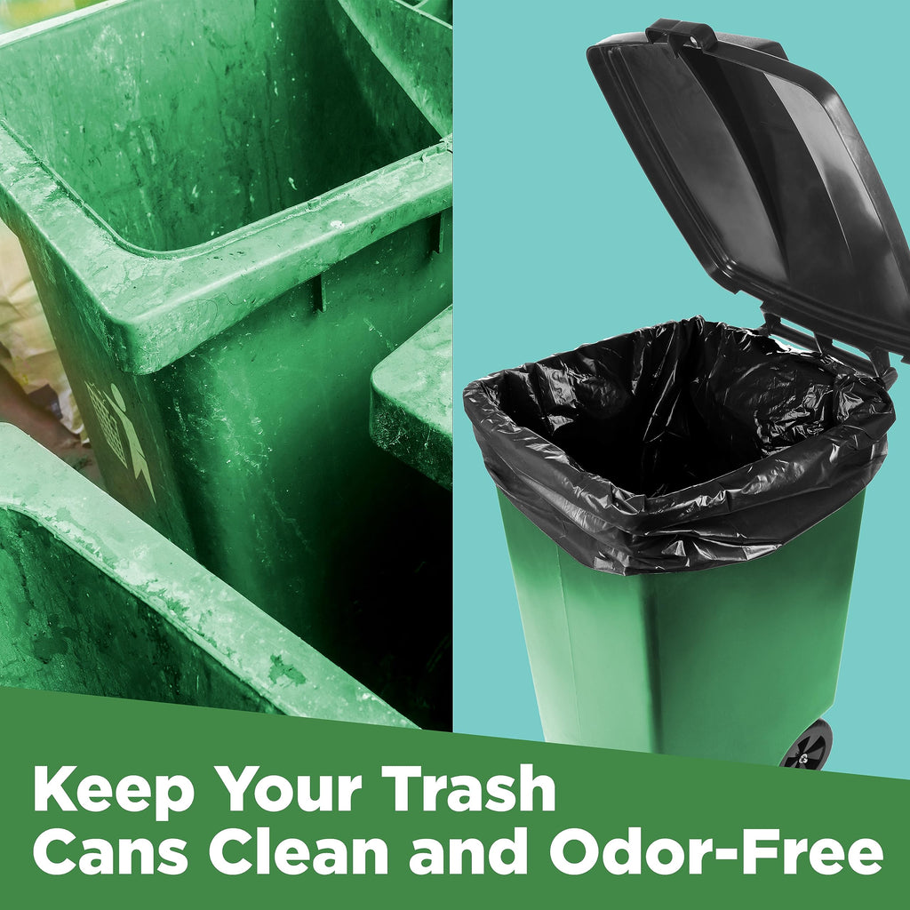 95 Gallon Heavy Duty Contractor Trash Bags, 25 Ct, Black, 1.2 Mil F7163