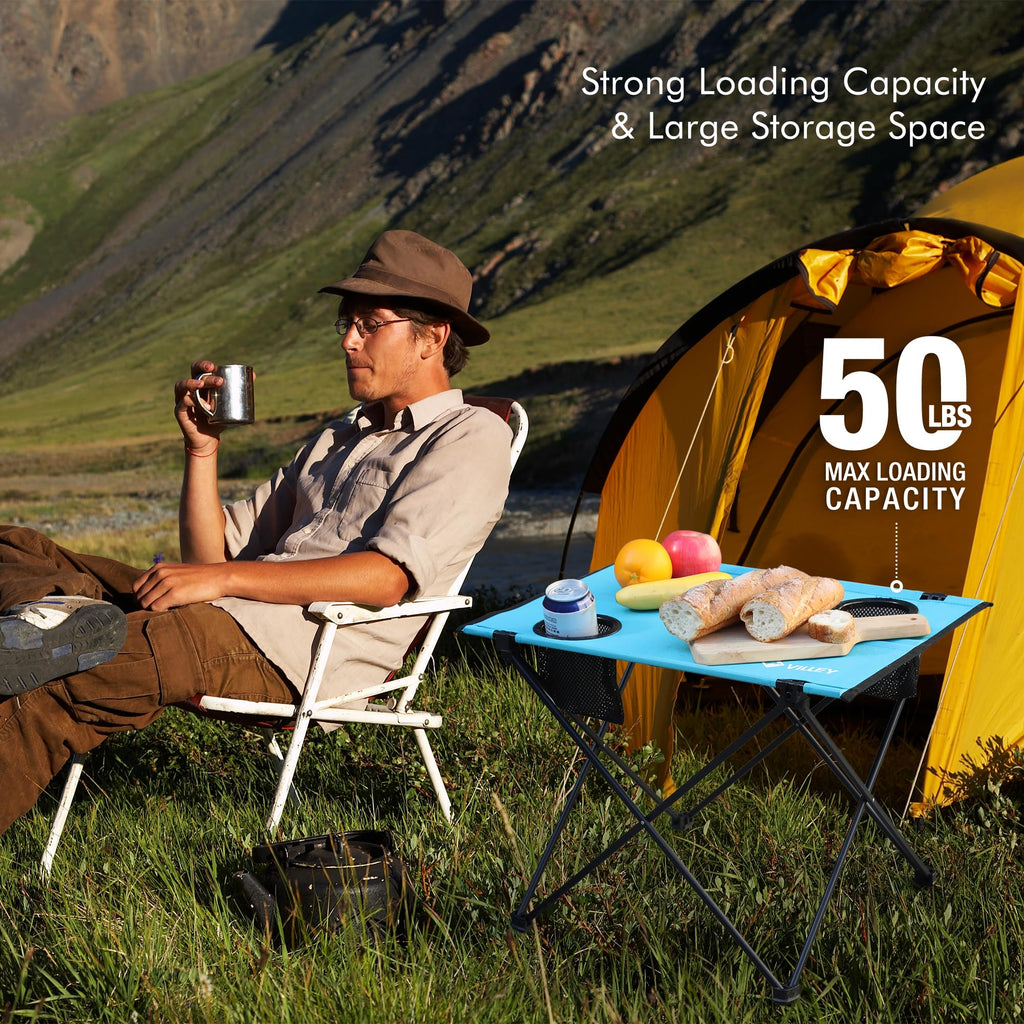 Folding Camping Table with 2 Cup Holders Y3590