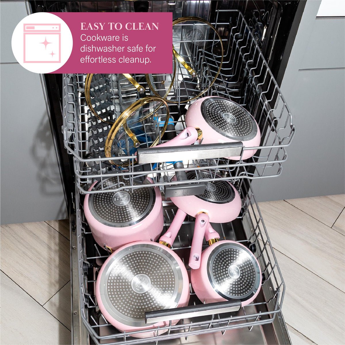12 Piece Pink Nonstick Cookware Set O871685